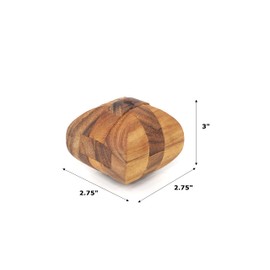 Ascher: 3D Wooden Puzzle Brain Teaser for Adults – Handcrafted Interlocking Logic Game – Unique STEM Gift & Desk Decor – Challenging Mental Puzzle by SiamMandalay