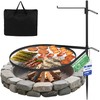 24" Fire Pit Grill w/304 Stainless Steel Grate, Portable Carry