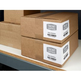 Avery Matte White Rectangle Labels, 11" x 4.25", 50 Matte White Printable Labels