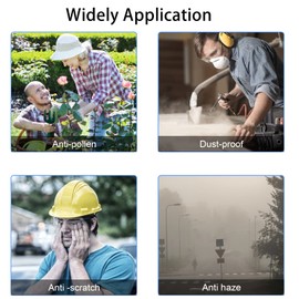 Weahoen Safety Glasses for Men Women Nurses Anti Fog Stylish Fashion Comfortable Safety Goggles with Side Shields Eye Protection for Adult