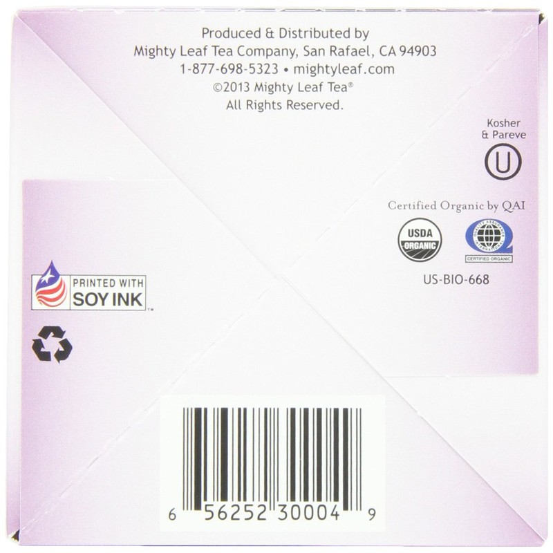 Mighty Leaf Black Tea, Organic Earl Grey, Smooth and Aromatic