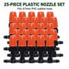 Adjustable Misting Nozzles for Drip Irrigation – 25-Piece Plastic Sprinkler