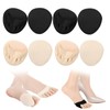 4 Pairs Ball of Foot Cushion Pads Sock Women's Toe