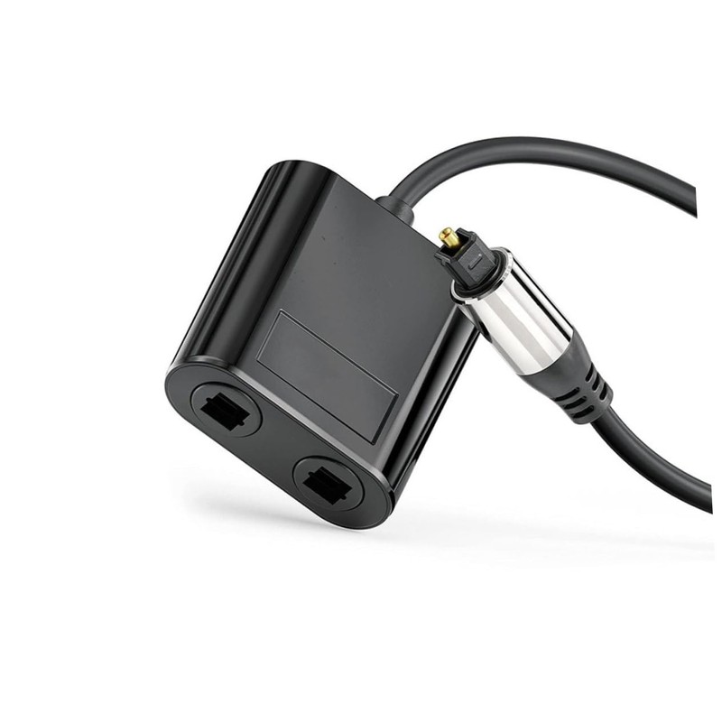 TEHAUX Audio Cable Splitter Optical Fiber Splitter 1-in-2 Output for