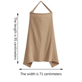 A Light Brown Item Breastfeeding Cover Nursing Cover, Breathable Muslin Cotton Baby Breast Feeding Covers With Adjustable Strap, Infant Car Seat Blanket And Stroller Coverall Up