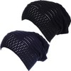 BYOS - Gorro de punto de ganchillo para mujer, ligero