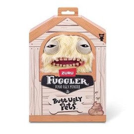 Zuru Fuggler Funny Ugly Monster Plush Toy - 9 in Butt Ugly Pets (Mr Buttons - Golden Retriever)