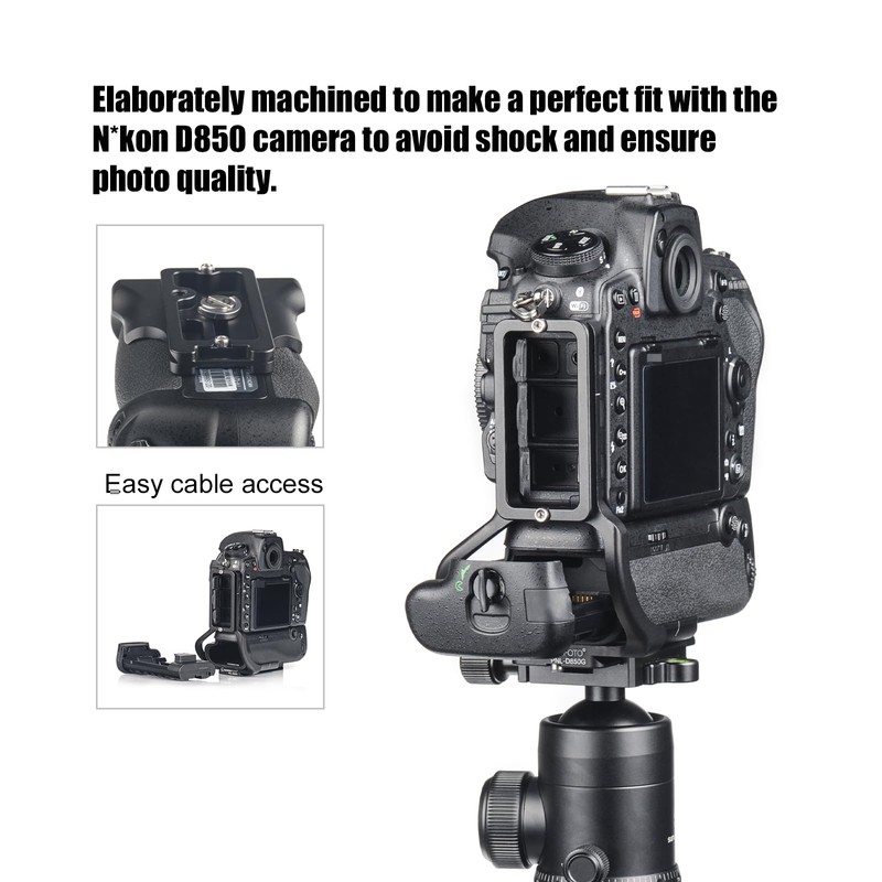SUNWAYFOTO PNL-D850G L-Bracket for Nikon D850 + Grip