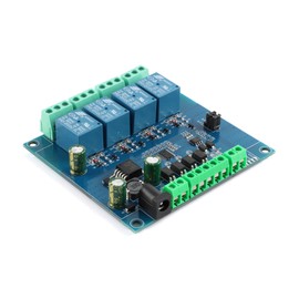 JESSINIE Modbus RTU 4 Channel Relay Module with RS485/TTL UART, 1 Input 1 Output, 7-24V Anti-Reverse Protection for Industrial Home Automation