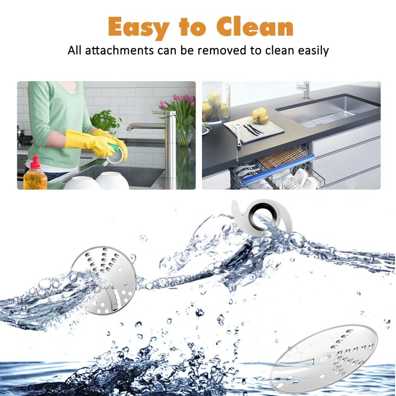 Tieasy 10 Cup Food Processor 600W Multifunctiona