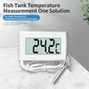 2 Piezas Termómetro Digital con Sensor Externo Mini Termómetro LED