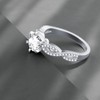 Molioaki 1CT Engagement Ring Women's 925 Silver Round Cut Zircon