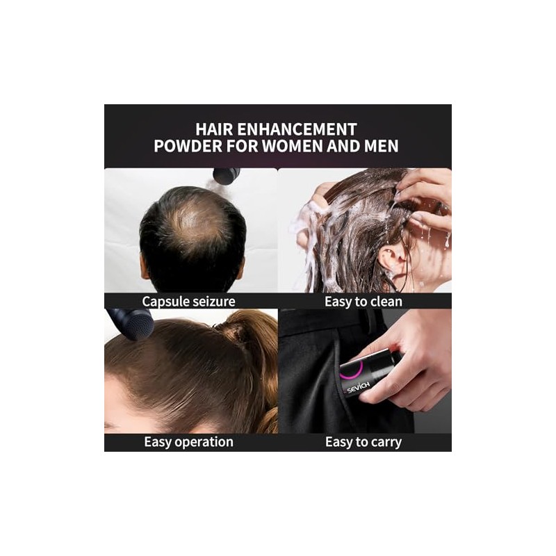 Sevich Hair Keratin Fibres - Verdickendes Haarpuder für Haarausfall oder