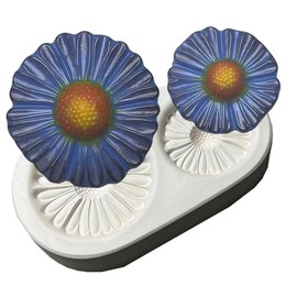 Two Coneflowers Glass Fusing Kiln Mold 9.5" x 5"