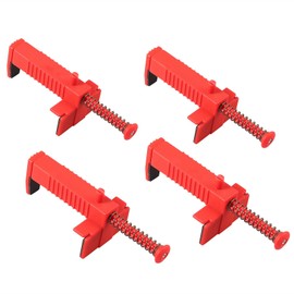 Bohaner 4Pcs Brick Liners Clamps Runner Wire Drawer Brick Line Runner Bricklaying Trowel Tool Fixer Brick Clamps for Building Construction Fixture for Brickwork Wire Puller, Red