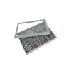 Svea Display See Through Cover Grey Jewelry Tray Velvet Organizer