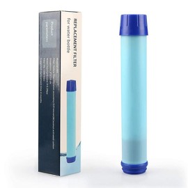 22oz Survival Water Filtration Bottle with 0.1 Micron 4 Stage Ultra-Filtered Water Purifier for Camping and Travel - Purchase Options: 1X Replacement Filter