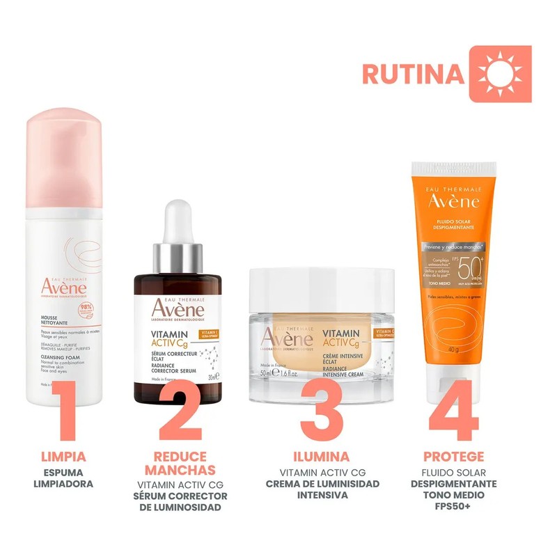 Sérum Avne Vitamin Activ Cg para Luminosidad y Tono Uniforme