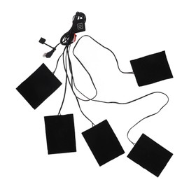 USB Heating Pad Washable Sewable 3 Gears Adjustable 5 in 1 Carbon Fiber Cloth Electric Heater Pad for Waist Back 5V