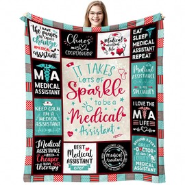 TOBUNKIEN Medical Assistant Gifts for Women - Best Medical Assistant Gift - Gifts for Medical Assistants - Medical Assistant Appreciation Gift - MA Gift Ideas - MA Gifts Bulk Throw Blanket 60"X 50"