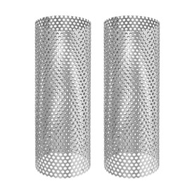 PATIKIL 2.4 Inch Stove Pipe Spark Arrestor Screen, 2Pcs 304 Stainless Steel Filter Chimney Flue 0.12 Inch Hole for Camping Tent Stove Accessories Vent Exhaust, 7.09 Inch Length