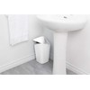 【umbra】 Trash Can Corner Can Metallic White 5L with Lid