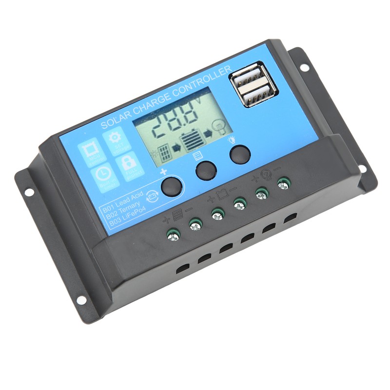 Solar Charge Controller With LCD Dual USB Industrial Master Chip