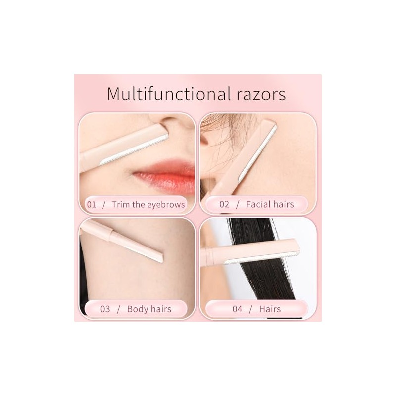 Generic Maquinilla de afeitar facial de doble punta para mujer