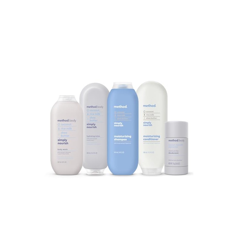 Method Daily Lotion, Simply Nourish, Plant-Based Moisturizer for 24 Hours