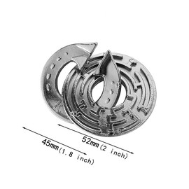 Brain Teaser Puzzles with Plastic Box,4 Pieces Metal Cast Puzzle Games Toys for Kids and Adults IQ Test,IQ Educational Box for Teens