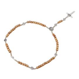 Rosary Blessed by Pope Francis, Vatican, Rome, Holy Father, Medal, Wood, Zinc Alloy, Portable, Lightweight, Handmade, Attractive, Handmade