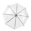 Clear Automatic Foldable Umbrella 8 Ribs 3 Folding Black Edging