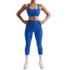 RXRXCOCO Ribbed Workout Sets for Women 2 Piece Backless Strappy