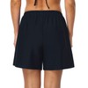 Firpearl - Pantalones cortos de baño deportivos para mujer, Negro