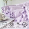 PERFEMET 5 Pcs Girls Lavender Comforter Sets Full Boho Pom