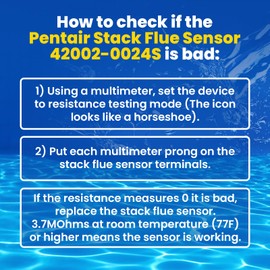 Pentair 42002-0024S Replacement Stack Flue Sensor Temperature | Made in The USA | for Easy Installation | 24-Month Warranty