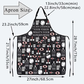 BDPWSS Optometry Apron Optometrist Graduation Gift Eye Doctor Vision Gifts for I Can Change Your Vision Eye Surgeon Gift (Can Your Visionn AP)