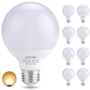 GIOVAR 8-Pack G25 LED Vanity Light Bulbs 120V 40 Watt