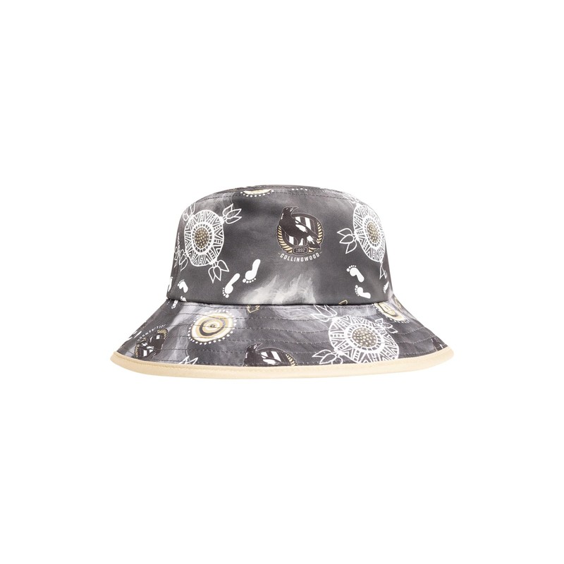 AFL Collingwood Magpies Footy Mens Adults Indigenous Bucket Hat