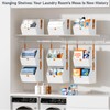 DIMJ Hanging Closet Organizer - 4 Tier Collapsible Hanging Shelves