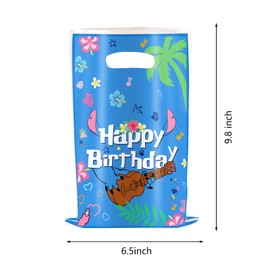 30Pcs Pink Blue Cartoon Animation Luau Party Gift Bags Birthday Theme Party Decoration Supplies for Kids Boy Girl