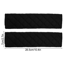 Luckious Car Seat Belt Pad Cover Car Safety Seatbelt Cover- 2 Pack Travel Cushion Seat Belt Covers Car Interior Protective Cover in Black or Pink