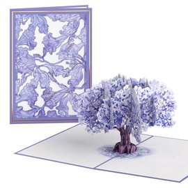 Lovepop Everyday Pop-Up Card for Her and Him - 3D Spring Greeting Cards for Boys, Girls, Men, Women - Watercolor Jacaranda Tree - 5" x 7" Card - Blank Note Card & Envelope Included