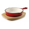 Lacor Sartén Hierro Fundido Esmaltado Rojo Inducción Lacor