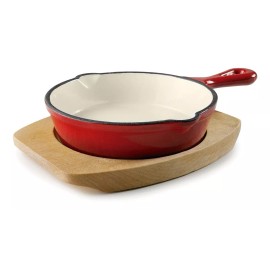 Lacor Sartén Hierro Fundido Esmaltado Rojo Inducción Lacor