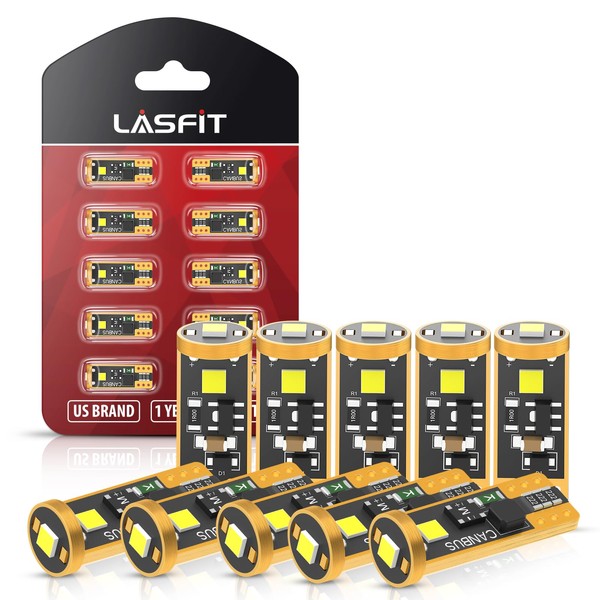 LASFIT 194 LED Bulb 6000K White, T10 168 2825 W5W