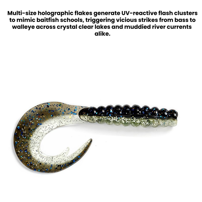 60-Count Curly Tail Grub Kit | 2.95 in High-Vibration Soft