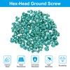 PATIKIL M4 x 6mm Thread Ground Screws, 100 Pack Green