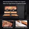 Portable Travel Cigar Humidor Set, Insides Magnetic Hygrometer & Cedar