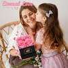 MestectPET Rose Box with 4 Infinity Roses, Pink Eternal Rose